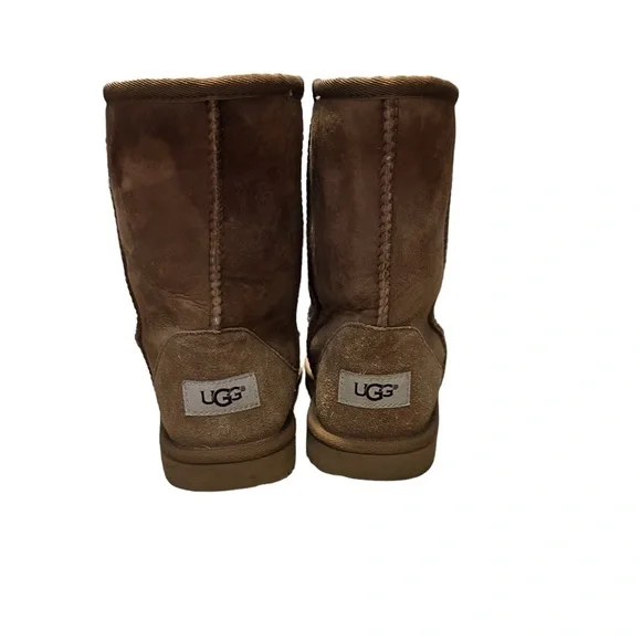 UGG Women's Soft Brown Suede Sherpa Lined Classic Ugg Winter Boot-Size 5 - Picture 7 of 13